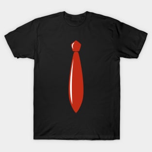 Shiny Red Tie T-Shirt